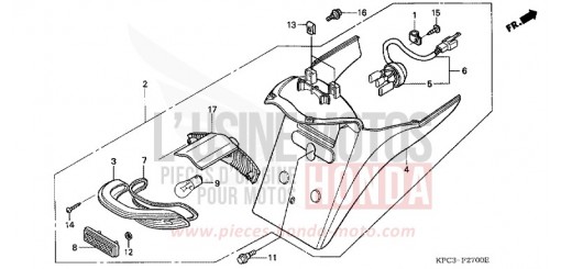 TAILLIGHT (XL125V1/2/3/4/5/6) XL125V1 de 2001